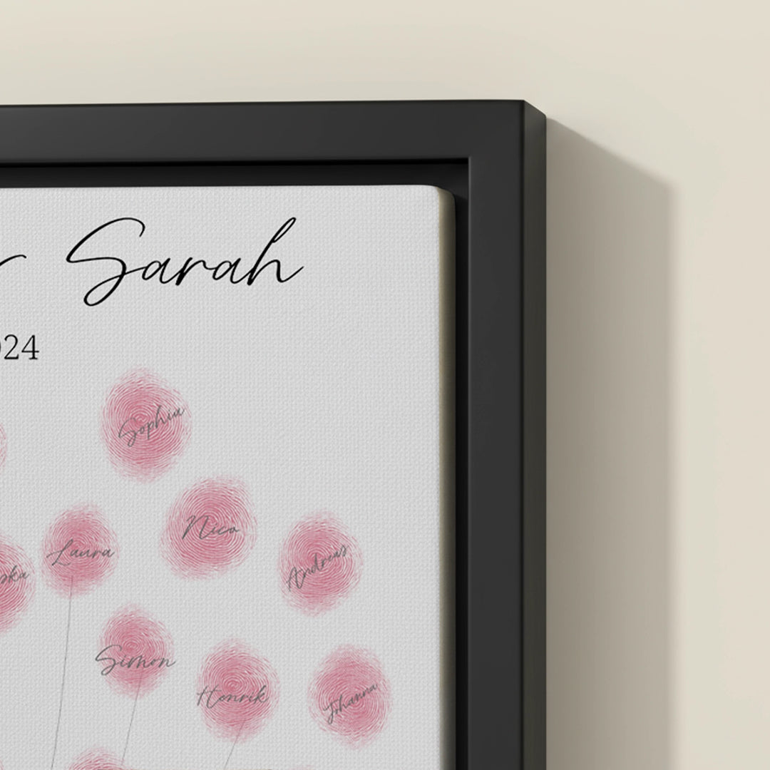 Personalisierte Leinwand "Hochzeitsgäste"