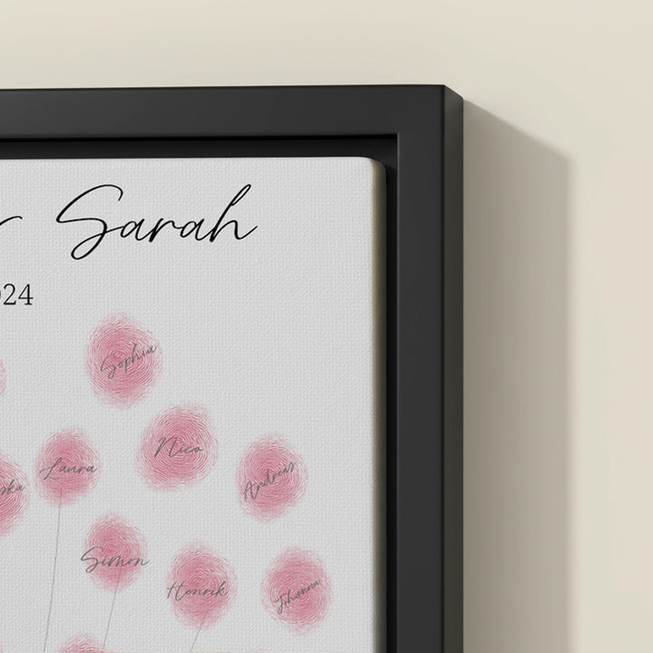 Personalisierte Leinwand "Hochzeitsgäste"