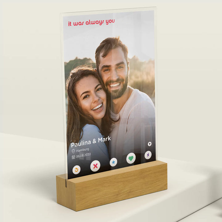 Acryl-Glas "Dating-App"