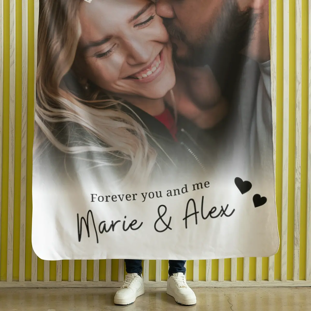 Personalized cuddly blanket ''Your Photo & Text''