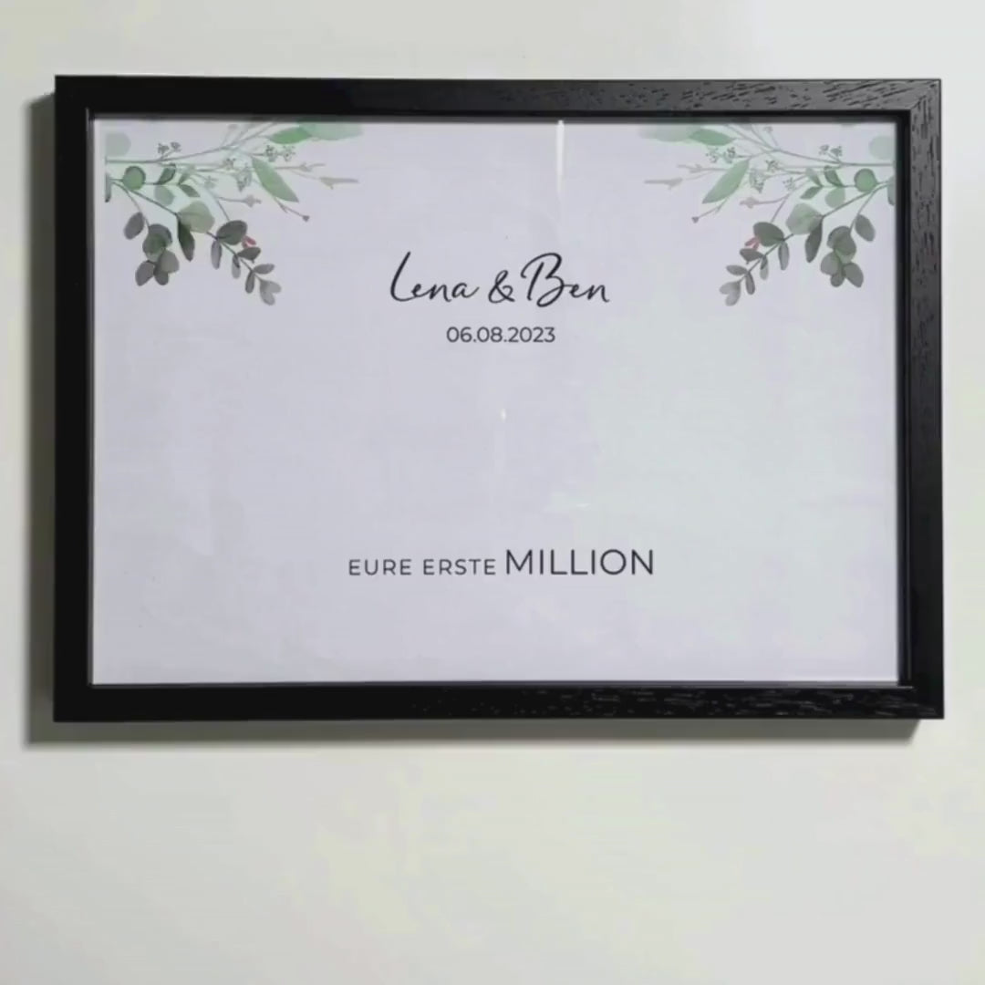 Wedding poster "Your First Million"