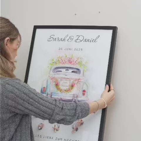 Personalisiertes Poster als Geldgeschenk "Fahrt ins Glück"