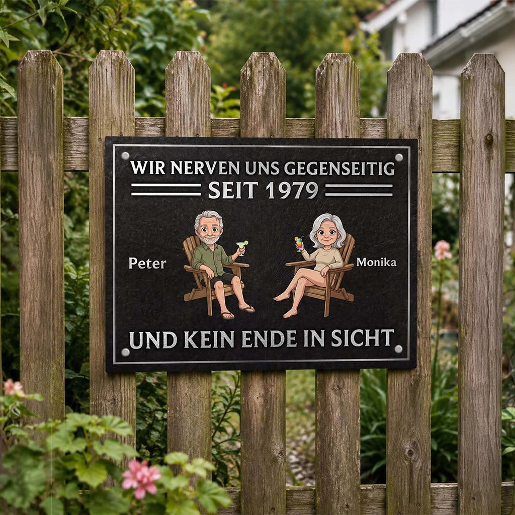 Personalisiertes Türschild "Wir nerven uns gegenseitig"