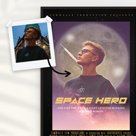 Filmposter "Space Hero" famwalls