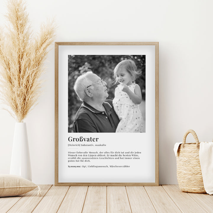 Fotoposter "Großvater Definition" famwalls