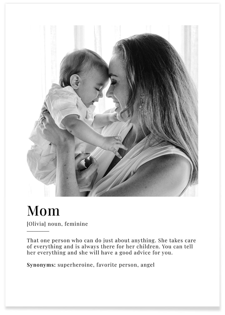 Fotoposter "Mom Definition" Englisch famwalls