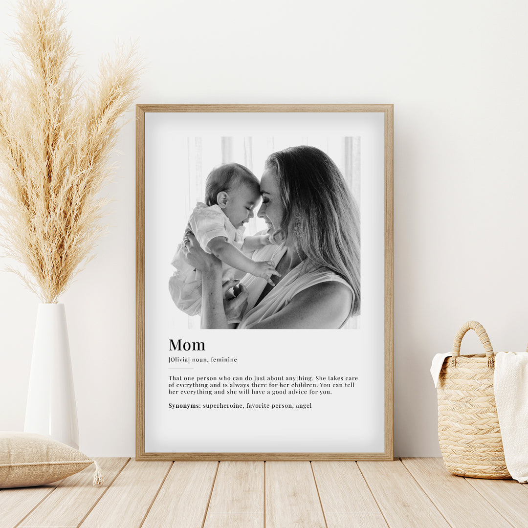 Fotoposter "Mom Definition" Englisch famwalls