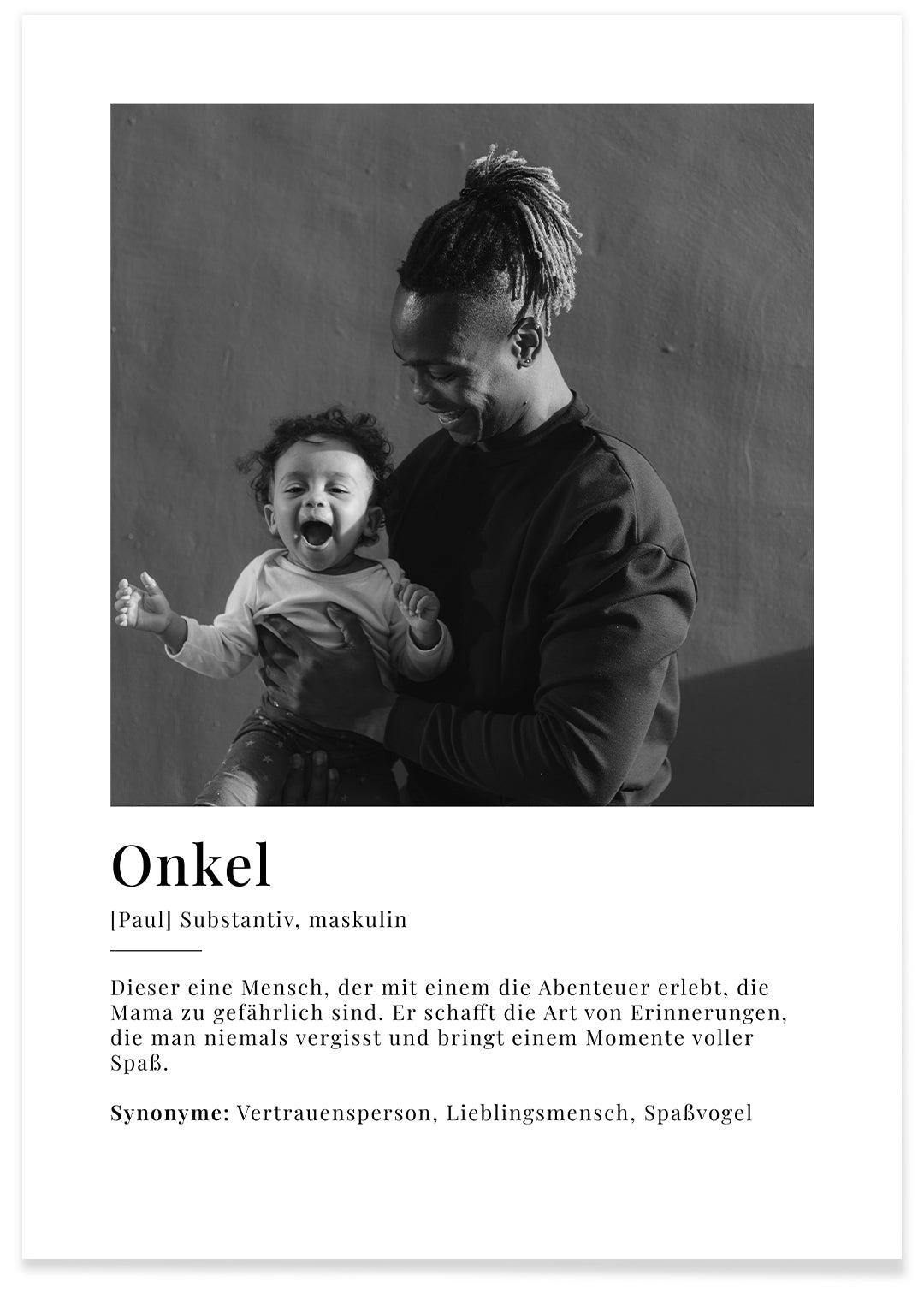 Fotoposter "Onkel Definition" famwalls