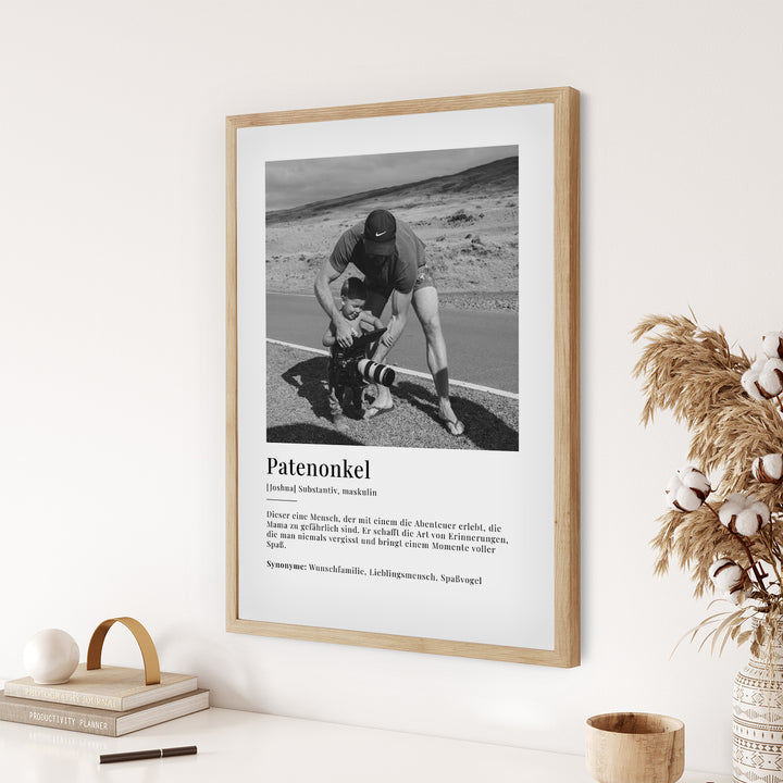 Fotoposter "Patenonkel Definition" famwalls