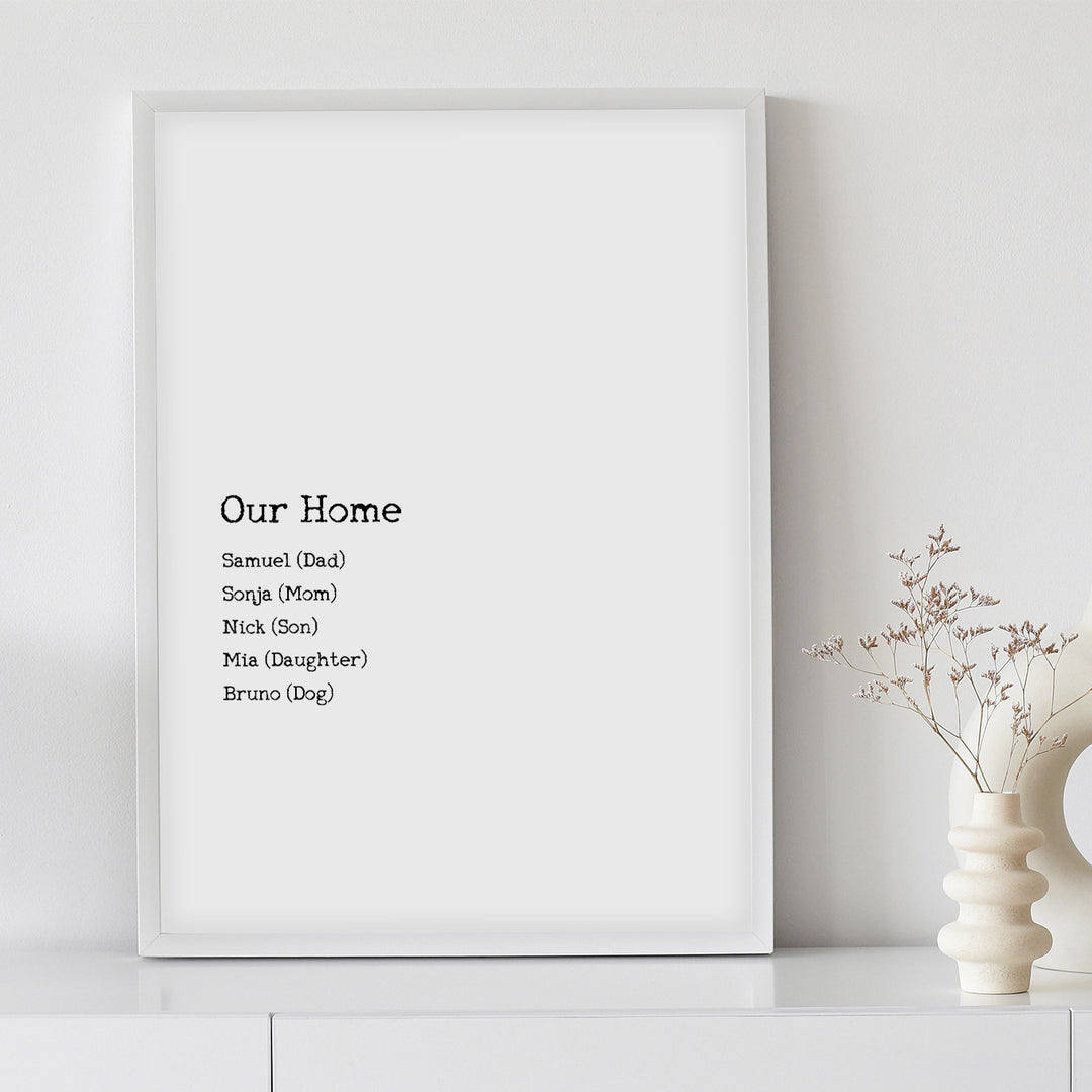 Poster"Our Home"