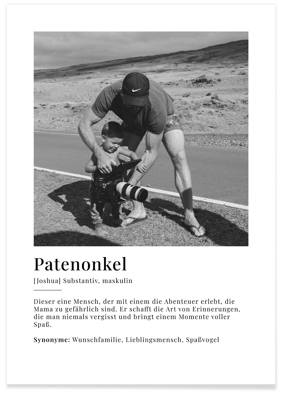 Fotoposter "Patenonkel Definition"