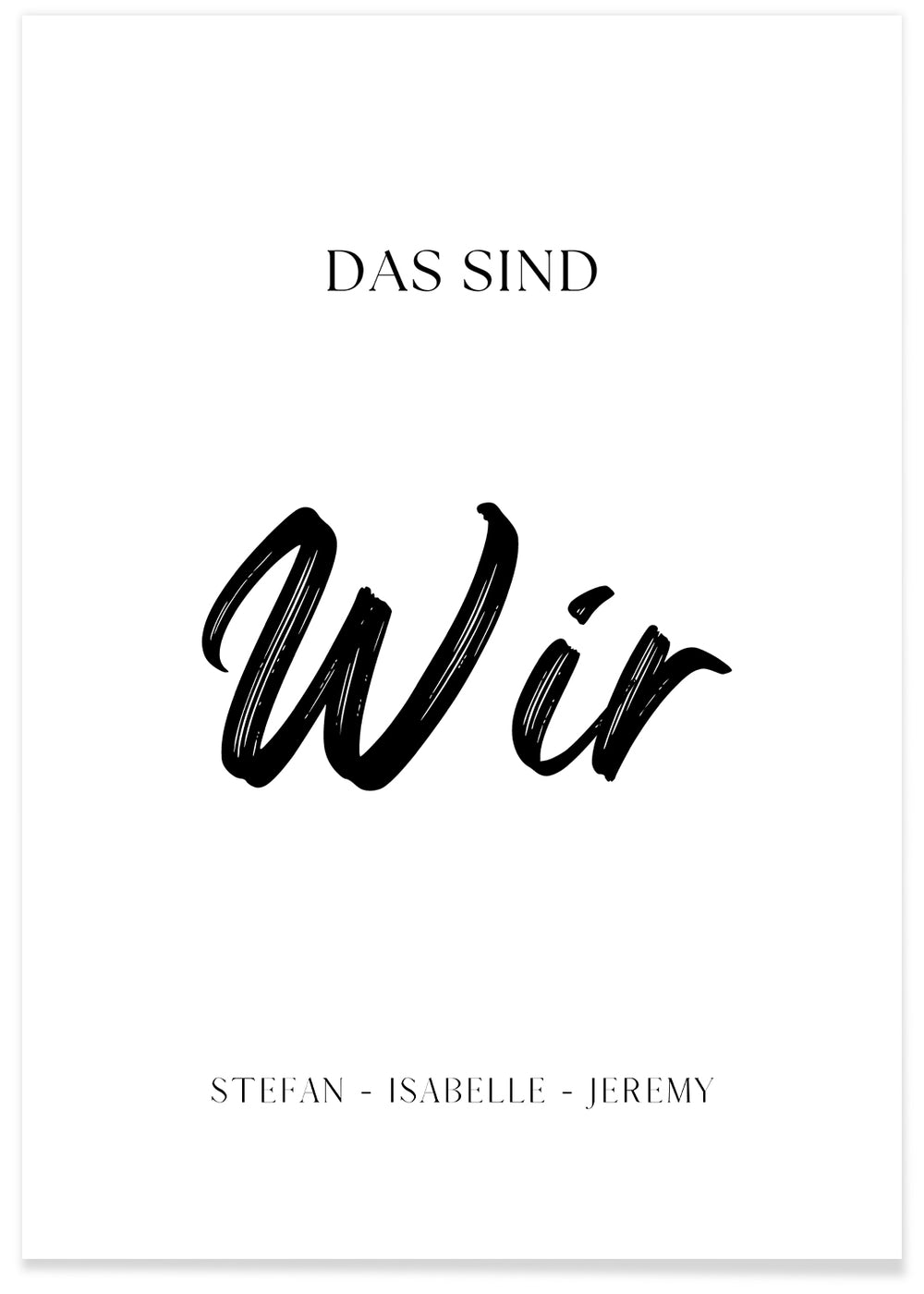 Poster "Wir" famwalls