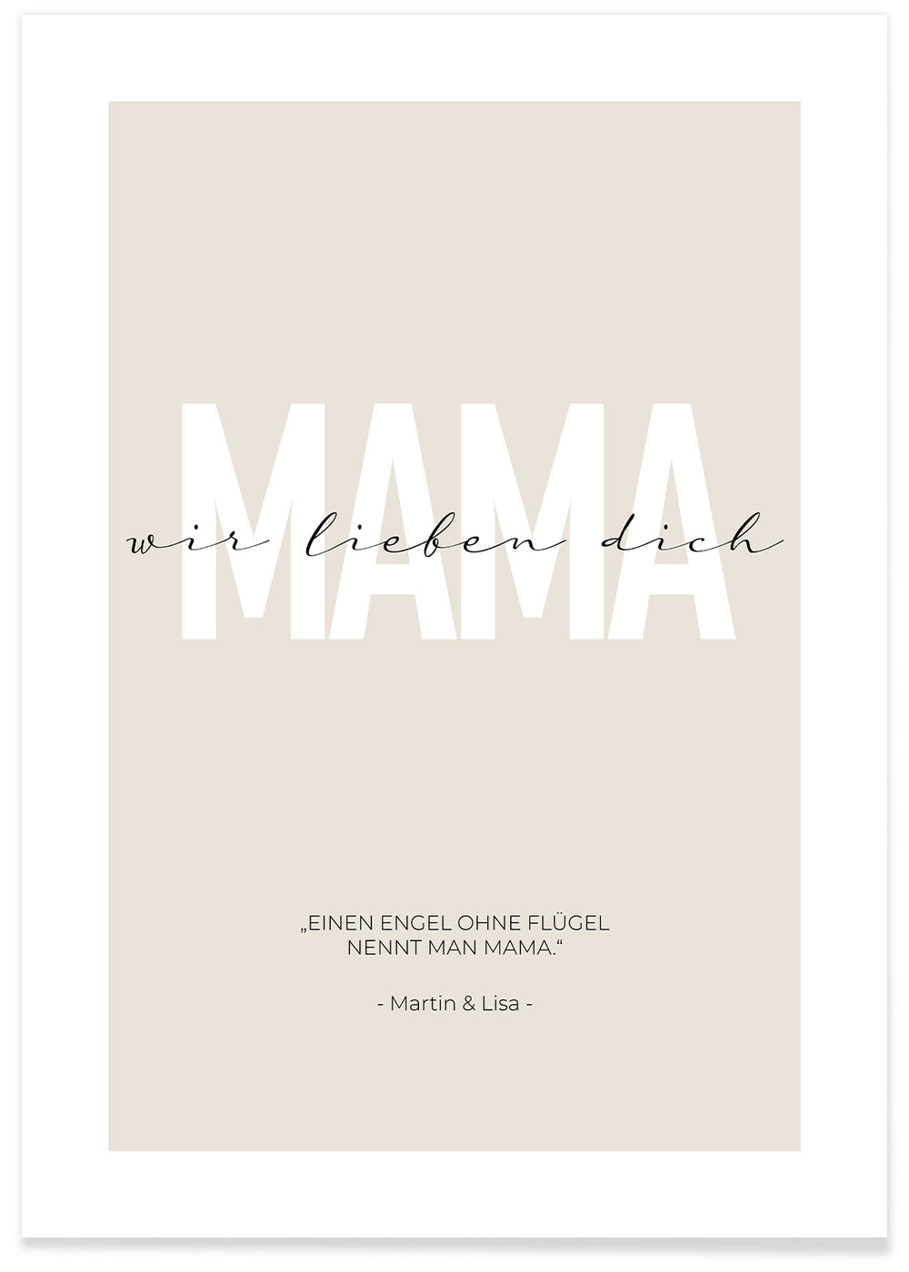 Poster "Liebe Mama" famwalls