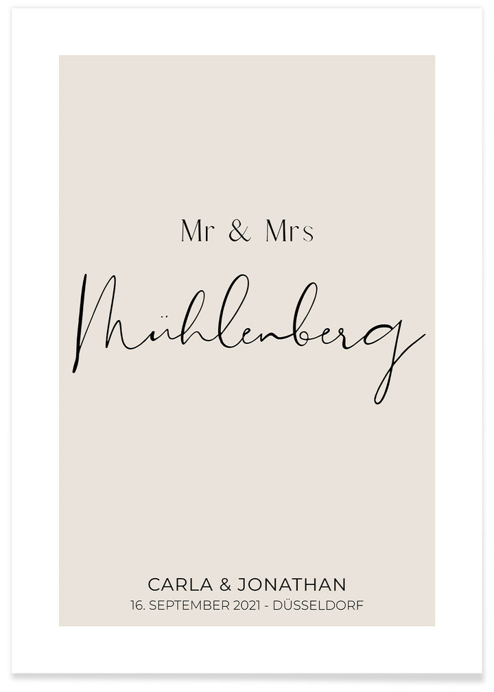 Poster "Mr & Mrs" famwalls