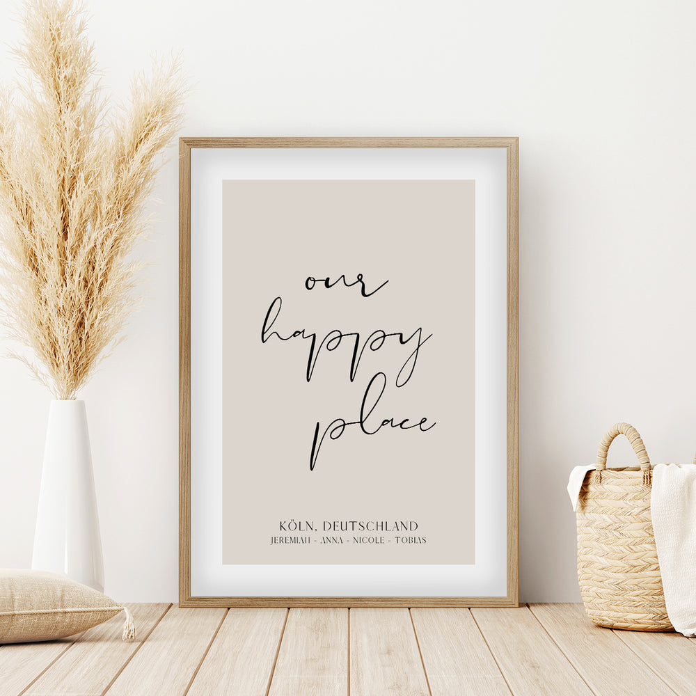 Poster "Our Happy Place" famwalls