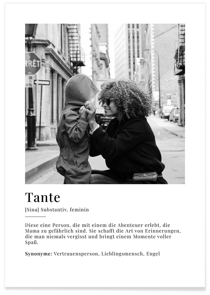 Fotoposter "Tante Definition"