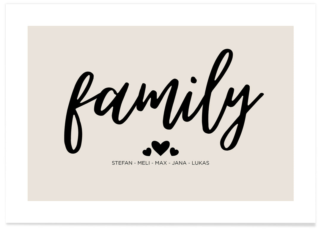 Poster"Family Heart Bow"